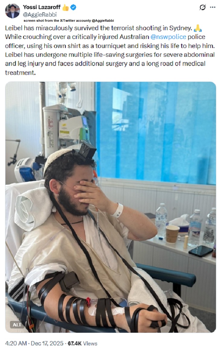 Screen shot from the X/Twitter account @AggieRabbi.