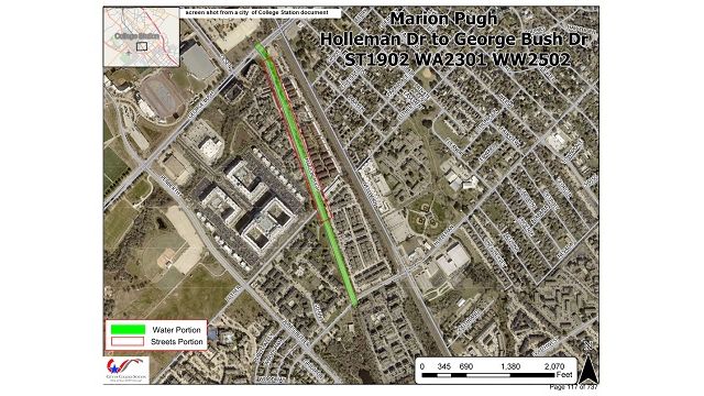 Screen shot from a city of College Station document.