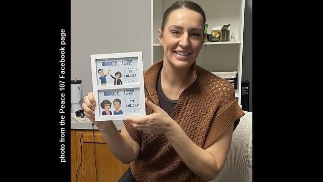 Photo of Chelsea Reber from the Peace 107 Facebook page.
