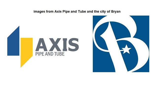 Images from Axis Pipe and Tube and the city of Bryan.