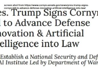 Screen shot from https://www.cornyn.senate.gov/news/pres-trump-signs-cornyn-bill-to-advance-defense-innovation-artificial-intelligence-into-law/