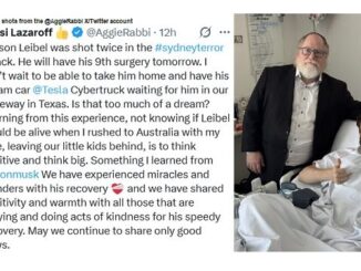 Screen shots from a December 31, 2025 post from the @AggieRabbi X/Twitter account.