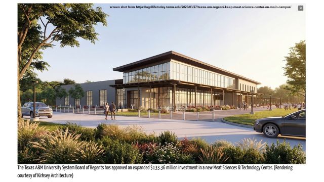 Texas A&M System Board Of Regents Changes The Location Of A&M’s New Meat Science Complex