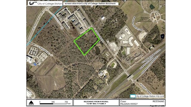 College Station City Council Approves Rezoning For Another Student Apartment Complex North Of Easterwood Airport