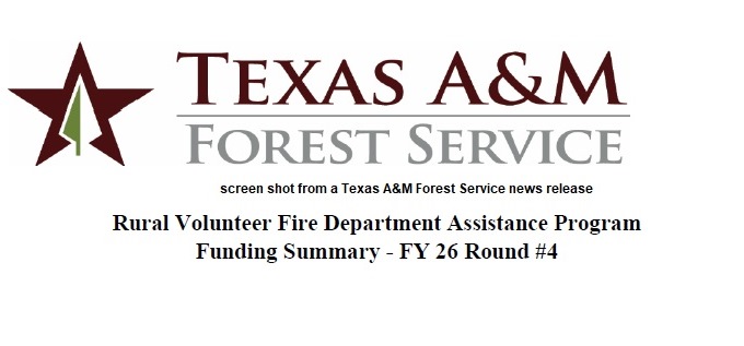 Texas A&M Forest Service Fourth Round Of Rural Fire Department Grants Includes 27 Recipients In Brazos And Surrounding Counties