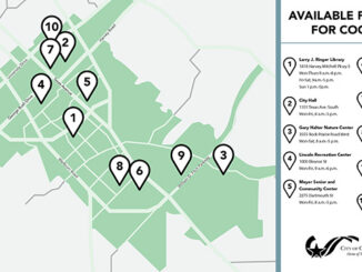 map of City of College Station cooling stations