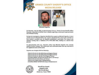 Press Release from Grimes County Sheriff's Office